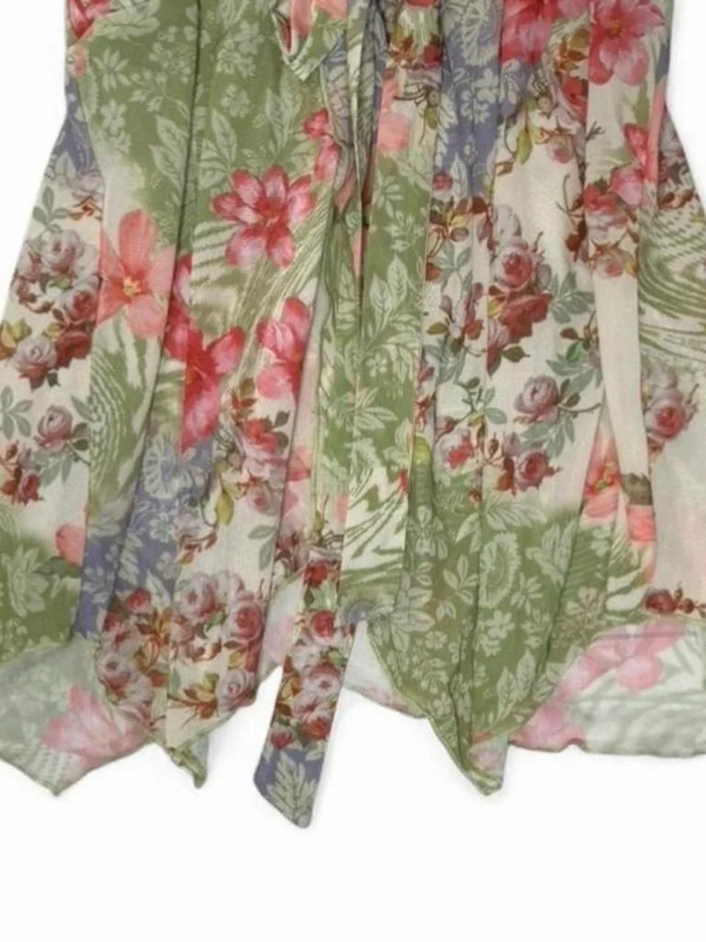 Floral Babydoll Cami Top XS Flowy Boho Cottagecore Fairycore Y2K Garden Festival - Picture 4 of 7